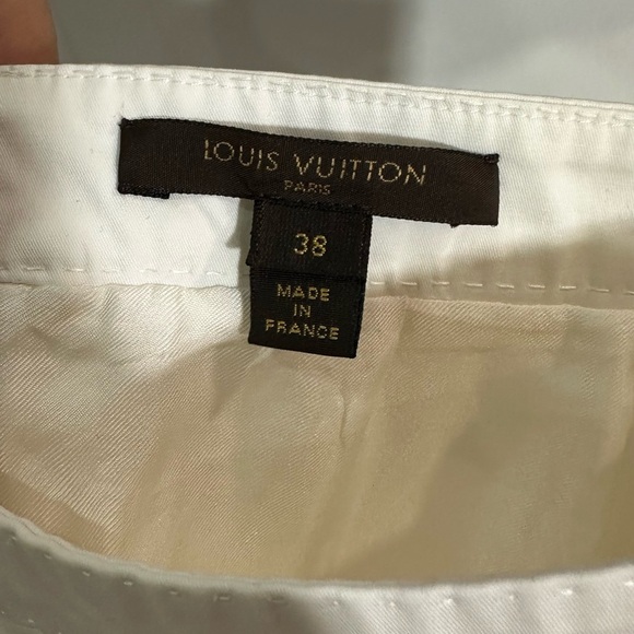 Louis Vuitton White Cotton Silk Lined Skirt FR 38 (US 6) - Picture 10 of 14